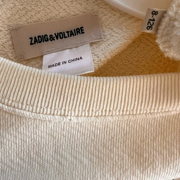 Kids Children Zadig & Voltaire Sweatshirt Size 8 126 - Picture 3 of 7
